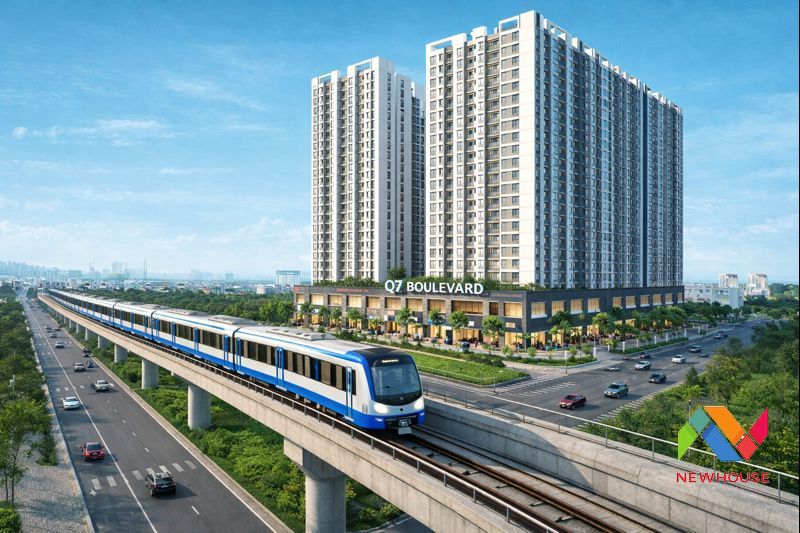 Hình ảnh của Tuyến Metro Bến Thành - Cần Giờ tác động đến căn hộ Q7 Boulevard (Q7 cũ) thế nào?